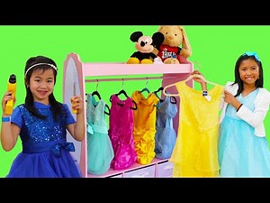 温迪和珍妮公主装扮Wendy & Jannie Pretend Play Princess Dress Up