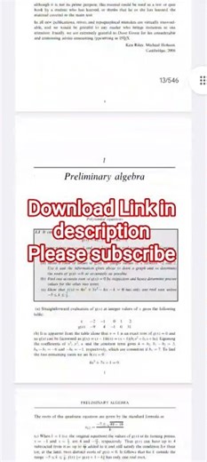 Free PDF 📚 Math Methods Physics & Engineering Solutions 3rd Ed Riley Hobson #shorts