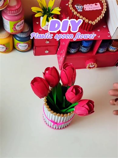 DIY Plastic Spoon Flowers Craft Ideas