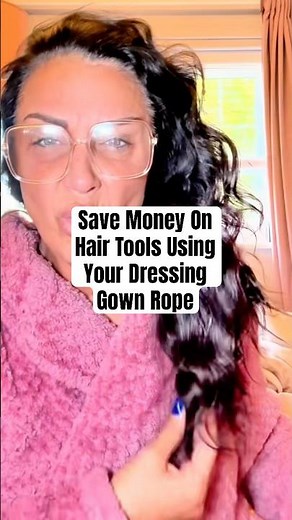 Save Money On Hair Tools Using Your Dressing Gown Rope