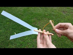 diy Rubber Band Flying Helicopter Toy - How to Make