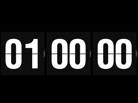 1 Hour Black & White Timer | Minimal Focus • Deep Work • No Music