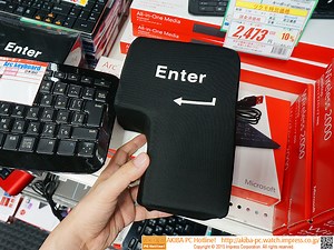ふなっしーと武藤敬司が「BIG ENTER」をアピール キー入力もできる「巨大なEnterキー」、動画公開中 （○○なもの）