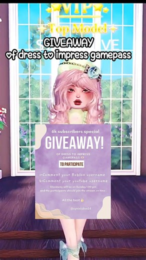drop your usernames 👀|#roblox #dresstoimpress #giveaway #synixislive #dti #dtiroblox #trending