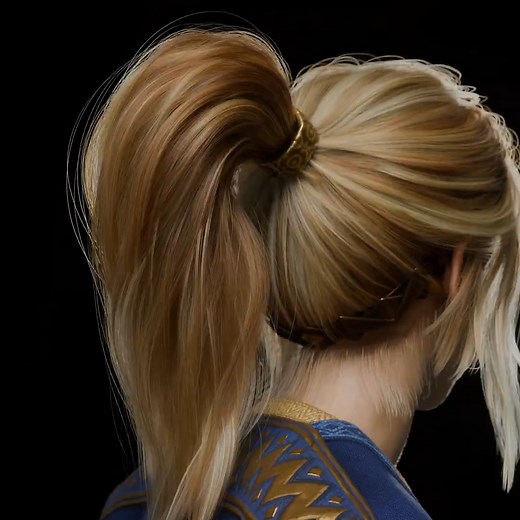 21K views · 513 reactions | Artist MJV3D showed a beautiful procedural ponytail made using Blender's Geometry Nodes. The hair will appear in his game when it's completed: https://80.lv/articles/beautiful-procedural-ponytail-simulated-with-blender-s-geometry-nodes | 80 Level | Facebook