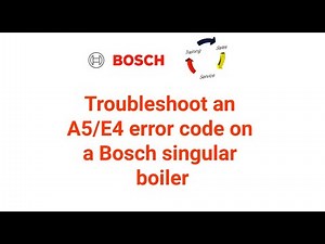 Troubleshoot an A5/E4 error code on the Singular Combi Boiler