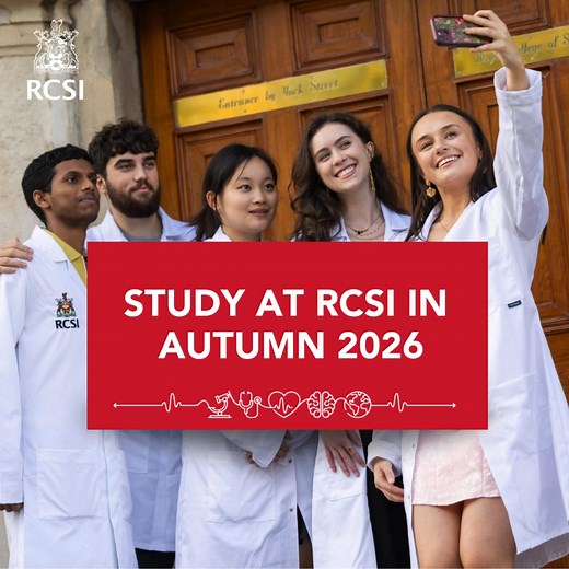 17K views | RCSI students enjoy the best possible learning experience. Our programmes are exciting, innovative and future-focused. During your education journey, we work with you to ensure that you achieve your full academic potential. Applications are now open to study Advanced Therapeutic Technologies, Dentistry, Medicine, Pharmacy and Physiotherapy at RCSI in autumn 2026. Visit our website to learn more! | RCSI Student Life | Facebook