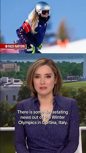 Lindsey Vonn crashes seconds into her Olympic race #shorts