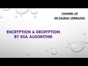 Encryption and Decryption using RSA Algorithm || Cryptography