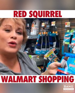165K views · 107 reactions | See Red Squirrel on a shopping trip at her local Walmart store. #walmart #funny #laugh #bangproductionstv | Red Squirrel | Facebook