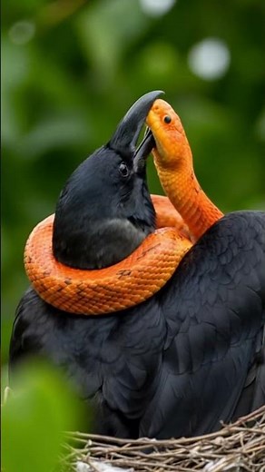 Crows vs. Snake: Guarding Home #animals