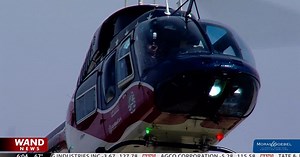 Air Evac 182 operating at Decatur Airport