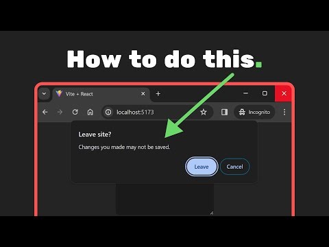 beforeunload event listener is a life saver