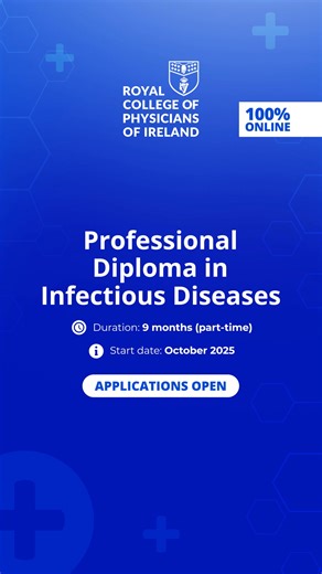 Prepare for the ever evolving challenges of infectious diseases, including antibiotic resistance the spread of global diseases to new and vulnerable populations. The Royal College of Physician Ireland's online diploma provides the theoretical and practical knowledge you need. ☑️Balance your career with just 5 hours of study per week ☑️Interactive case studies, online tutorials, and multimedia assignments ☑️Gain comprehensive knowledge in the prevention, diagnosis, and treatment of infectious dis