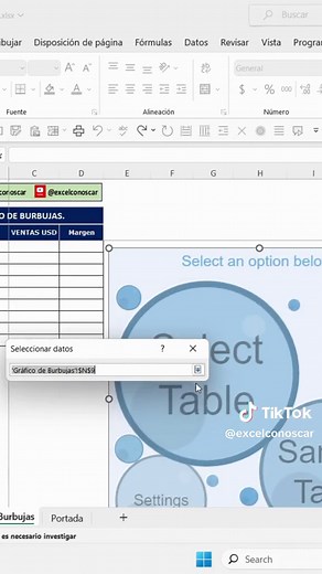Crea un Gráfico de Burbujas en Excel con el Complemento Bubbles