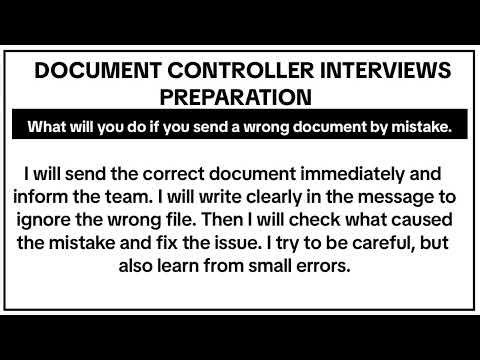 Top 10 Document Controller Interview Questions & Answers 2026 Crack Your Interview | Top 10 Q&A