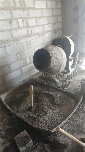 Manual Concrete Mixer Machine in Action 🔧 | Small Site Big Work #Shorts