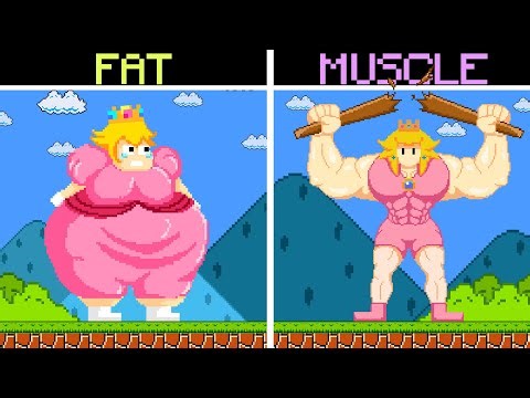 Evolution of Peach: Growing up Compilation FAT vs MUSCLE | Super Mario Bros. Wonder | Game Animation