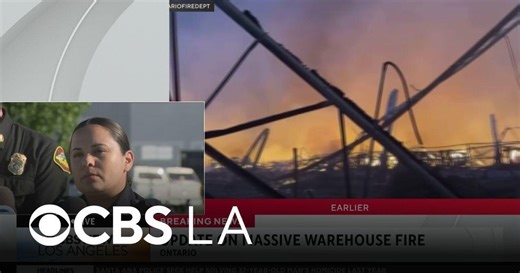 Officials provide an afternoon update on the Ontario Kimberly-Clark warehouse fire