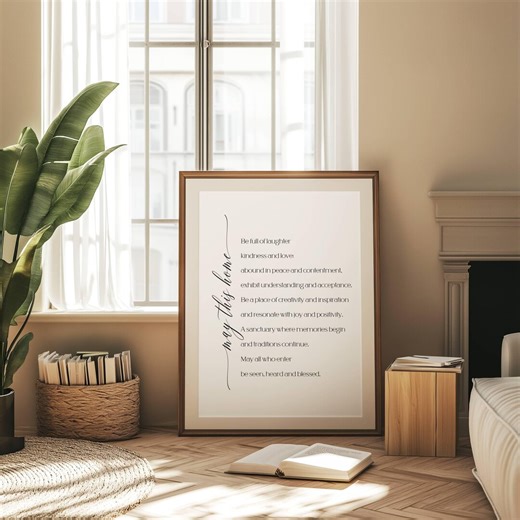 Inspirational Home Quote Printable, Beautiful New Home Gift, Blessings in This House, Typography Art, INSTANT DOWNLOAD - Etsy