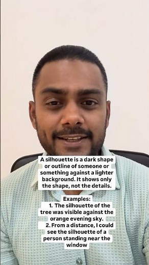 Silhouette Meaning and Pronunciation # #learnenglish