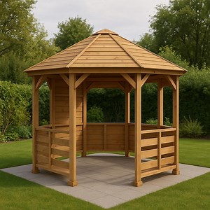 Hexagonal Wooden Gazebo Plan – DIY Outdoor Pavilion Blueprint – PDF Woodworking Plan - Etsy