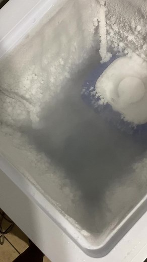 Just a little scrapping. Im so excited to be apart of the freezer frost community. Yall are awesome#freezerfrost #freezerice #humidifierfreezerfrost #deepfreezer #noiron#animic#picalife