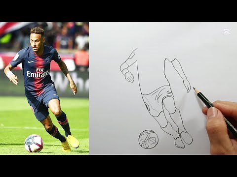 How To Draw Neymar // Step By Step Drawing Tutorial