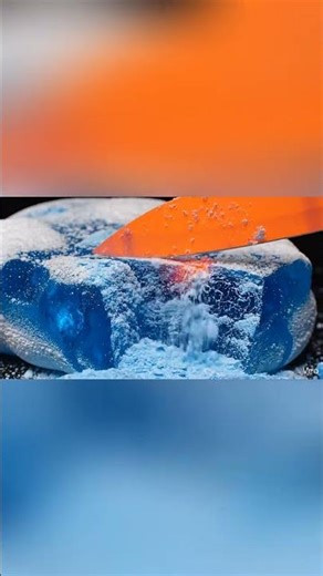 Hot Knife vs. Frozen Aerogel 🧊🔥 1000° Sizzle ASMR #asmr