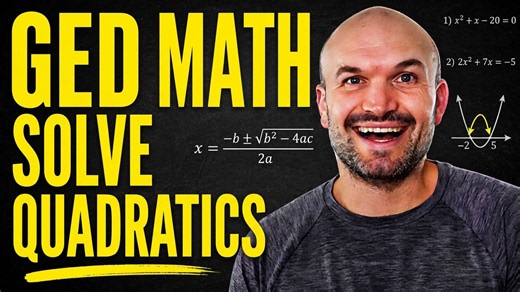 GED math: Solving quadratic equations fast and easily