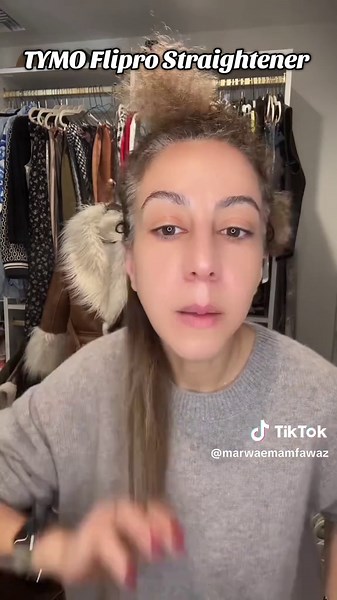 I have never straightened my hair myself before using this @TYMO BEAUTY US 3 in 1 hair straightener! Linked!! #tymobeauty #tymoflipro #hairstraightener #curlytostraighthair #tiktokcreator