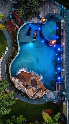 Natural Rock Grotto Pool! We design and build backyards that make every day feel like a vacation