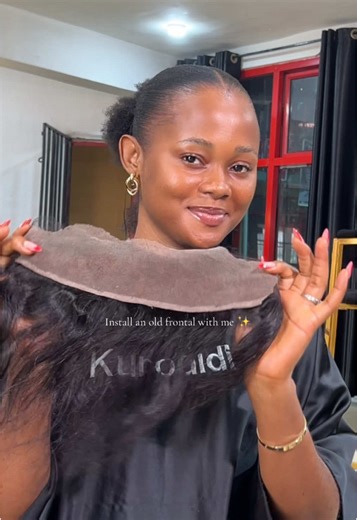 Old Jeans Lace Frontal Ponytail Installation Tutorial