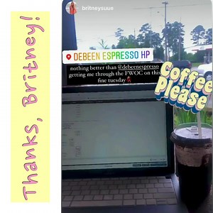 Thanks, Britney! Britney stopped in DeBeen HP on Tues. She says: "I got the Java Chip Blender Bender with 2% milk. I don't have a milk preference, and that was the one they made it with! They didn't have the java chips, but the barista was super sweet. She subbed out the chips with crumbled Oreos. SO. GOOD!!! "Usually when I come to DeBeen, I get my drink to go. It was the first time I decided to do homework, and had some time to kill. So I got some accounting work done! "I'll definitely be back