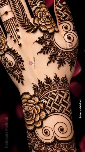 Top 3 unique back hand Rose mehndi design 2026 | Easy & simple mehndi design| mehandi design |mehndi