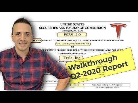 How To Read Form 10-Q Quarterly Earnings 📈 Release. Using Tesla Q2 2020 Report!
