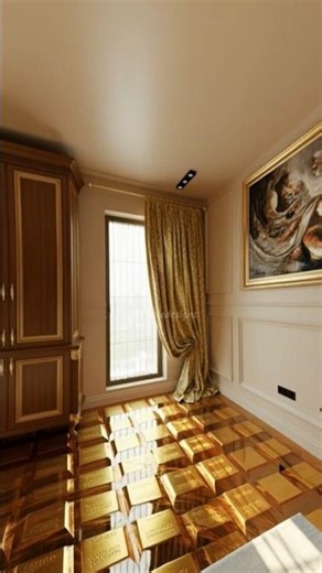 “Turning a normal living room into GOLD luxury 💰✨” #shorts #luxury #gold