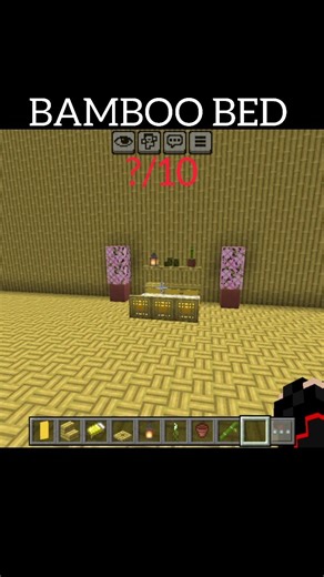 MINECRAFT SIMPLE BAMBOO BED DISIGN #minecraft