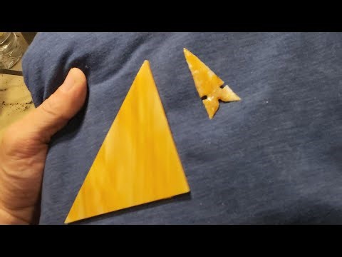 1604 - Stained Glass Arrowhead Flintknapping