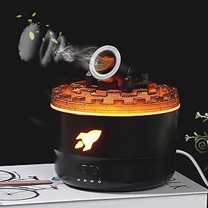 Cannon Humidifiers for Bedroom with 2 Spray Modes 280ML Creative Vapor Cannon Humidifier with 7 Colors LED Lights and Timer Cannon Diffuser Mist Humidifier Desktop Humidifiers for Bedroom Office
