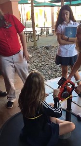 The Conceptual Physics 9th-grade class with Mr. Eduardo, explored the effect of forces on the motion of objects by riding a hovercraft to eliminate the effects of friction. #physicsismagic #hovercraft #WingardiumLeviosa #bearnation | The TASIS School in Dorado