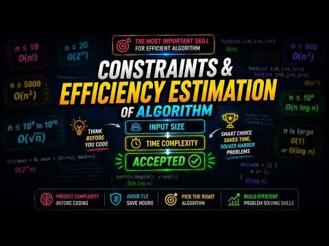 Constraints and Efficiency Estimation | Time Complexity