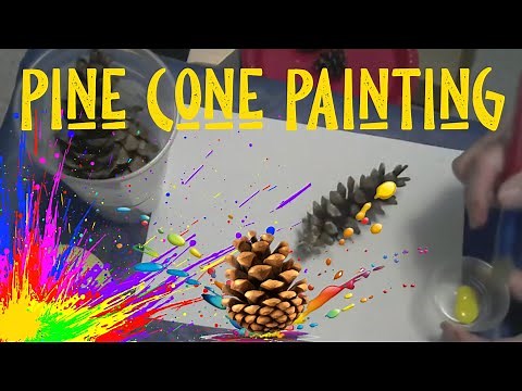 Kids Craft Lab: Pine Cone Painting!