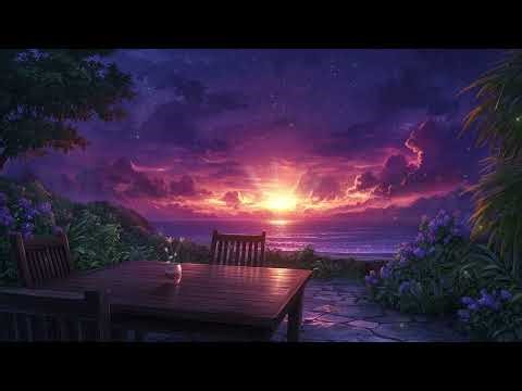 Tropical Sunset 🌅 Soothing Ocean & Peaceful Evening | Calm Sea Gold Sky Background Ambience