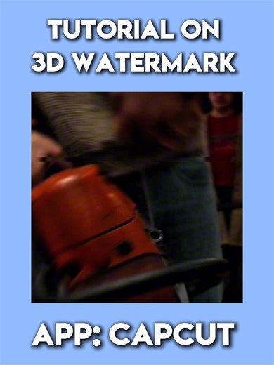3D Watermark Tutorial in CapCut