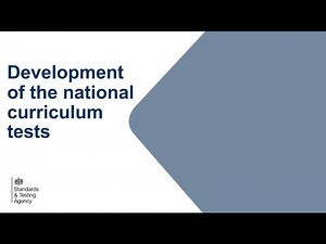 Development of the national curriculum tests