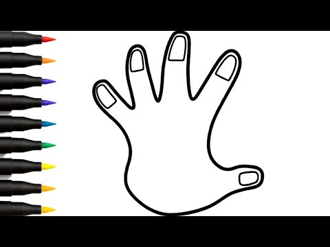 how to draw a hand step by step for beginners | easy hand drawing for kids