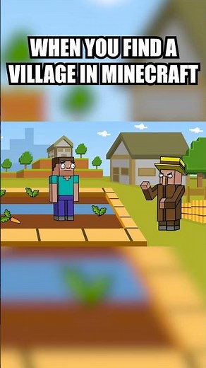 When you find a village in Minecraft... #minecraft #shorts