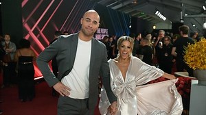 Jana Kramer & Mike Caussin - E! People's Choice Awards Glambot