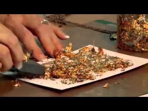 How to use Cosmic Shimmer Gilding Flakes with Stamping